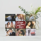 Foto Collage Happy Valentine's Day (Stehend Vorderseite)
