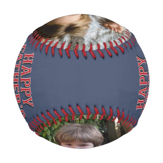 Foto Collage Happy Vatertag Baseball (Rückseite)