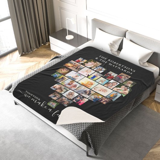 Foto Collage Heart Gemeinsam bilden wir eine Famil Sherpadecke