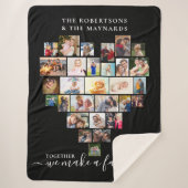 Foto Collage Heart Gemeinsam bilden wir eine Famil Sherpadecke (Vorderseite)