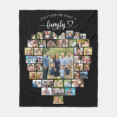 Foto Collage Heart zusammen machen wir eine Famili Fleecedecke (Vorderseite)