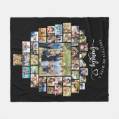 Foto Collage Heart zusammen machen wir eine Famili Fleecedecke (Vorderseite (Horizontal))