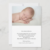 Foto Collage Hello Baby Geburtskarte Einladung (Rückseite)