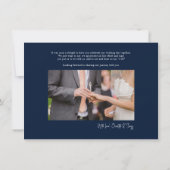 Foto Collage Hochzeit Hand-Buchstaben Dankeschön K Mitteilungskarte (Rückseite)