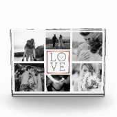 Foto Collage Hochzeit Liebe Schwarz & Weiß (Vorderseite)
