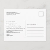 Foto Collage Hochzeit Minimalistisch Vielen Dank Postkarte (Rückseite)