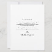 Foto Collage Hochzeit Moderne Dankeschön Karte (Rückseite)