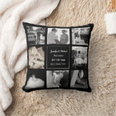 FOTO COLLAGE Hochzeit oder Jubiläum Geschenk Schwa Kissen (Decke)