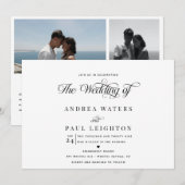 Foto-Collage-Hochzeit | QR-Code-Einladungen Einladung (Vorne/Hinten)