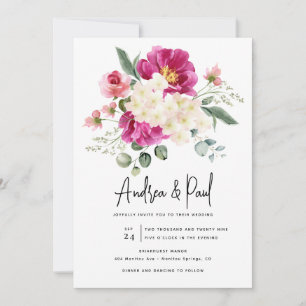 Foto-Collage-Hochzeit QR-Code-Einladungen Einladung