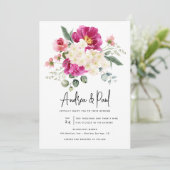 Foto-Collage-Hochzeit | QR-Code-Einladungen Einladung (Stehend Vorderseite)
