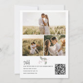 Foto-Collage-Hochzeit | QR-Code-Einladungen Einladung (Rückseite)