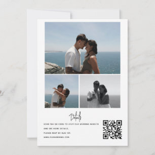 Foto-Collage-Hochzeit QR-Code-Einladungen Einladung