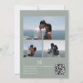 Foto-Collage-Hochzeit | QR-Code-Einladungen Einladung (Rückseite)