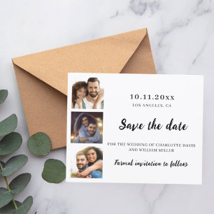 Foto Collage Hochzeit Speichern Sie die Datumskart