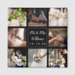 Foto Collage Hochzeit Vielen Dank Personalisiert Magnet<br><div class="desc">Personalisieren Sie mit Ihren acht Lieblings-Hochzeit-Fotos,  Namen und besonderen Datum,  um eine einzigartige Foto-Collage,  Erinnerung und Geschenk zu schaffen. Ein schöner Schatz! Sie können den Hintergrund an Ihre Lieblingsfarbe anpassen. Entwickelt von Thisisnotme©</div>