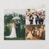 Foto Collage Hochzeit Vielen Dank Postkarte (Vorderseite)
