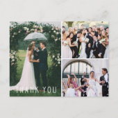 Foto Collage Hochzeit Vielen Dank Postkarte (Vorderseite)