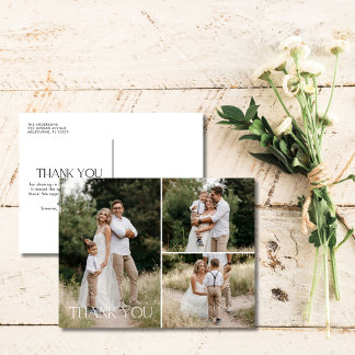Foto Collage Hochzeit Vielen Dank Postkarte