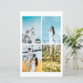 Foto Collage - Hochzeitsprogramm der Liebe White R (Stehend Vorderseite)