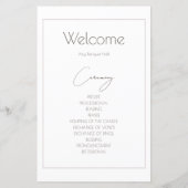 Foto Collage - Hochzeitsprogramm der Liebe White R (Rückseite)