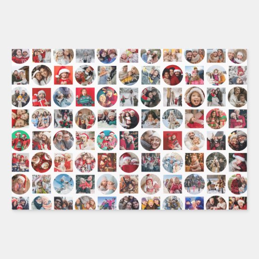 Foto Collage Holiday Geschenkpapier Set (Vorderseite 2)