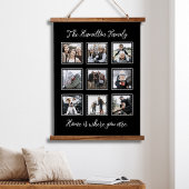 Foto Collage Holz Topped Wall Band der Familie Wandteppich Mit Holzrahmen
