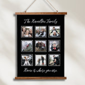 Foto Collage Holz Topped Wall Band der Familie Wandteppich Mit Holzrahmen
