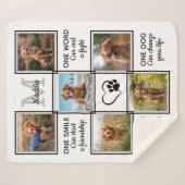 Foto-Collage Hundeschluss Einzigartiger Sake Sherpadecke (Vorderseite (Horizontal))