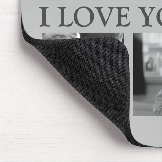 Foto Collage 'I LIEBE YOU DADDY' Mousepad (Ecke)