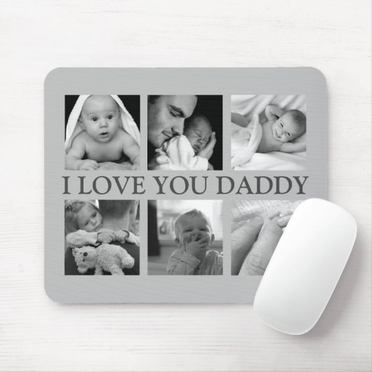 Foto Collage 'I LIEBE YOU DADDY' Mousepad (Mit Mouse)