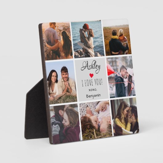 Foto Collage ''I Liebe You'' Valentinstag Fotoplatte (Vorderseite)