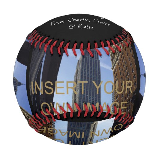 Foto Collage Individuellen Namens Baseball (Rückseite)