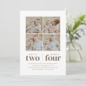 Foto Collage Joint Geburtstag Einladung (Stehend Vorderseite)