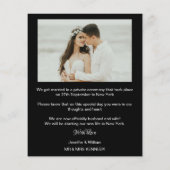 Foto Collage Just Married Wedding Ankündigung (Rückseite)