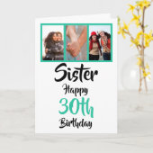 Foto-Collage-Karte zum 30. Geburtstag Karte (Gelbe Blume)