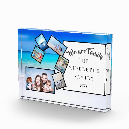 Foto Collage Keepake Ocean Beach Wir sind Familie (Rechts)