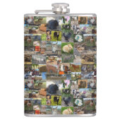Foto Collage, klassische Hip Flaske Flachmann (Vorderseite)