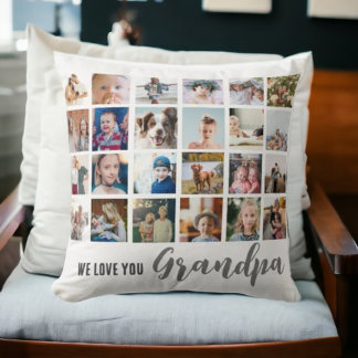Foto Collage l Liebe Opa Foto Gitter Kissen