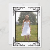 Foto Collage Lace - Abschluss Ankündigung (Rückseite)