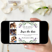 Foto Collage Lavendel florale Hochzeit Save The Date