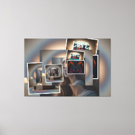 Foto collage leinwanddruck