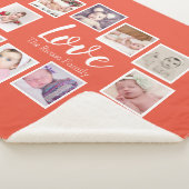 Foto Collage LIEBE als einzigartig Personalisiert Sherpadecke (3/4)