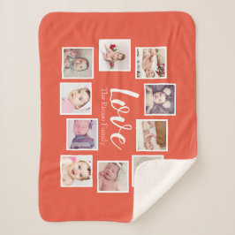 Foto Collage LIEBE als einzigartig Personalisiert Sherpadecke