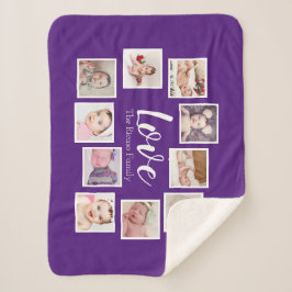 Foto Collage LIEBE als einzigartig Personalisiert Sherpadecke