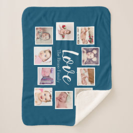 Foto Collage LIEBE als einzigartig Personalisiert Sherpadecke