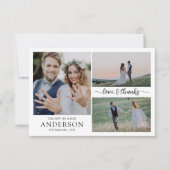 Foto Collage Liebe & Danke Hochzeit Dankeschön-Kar (Vorderseite)