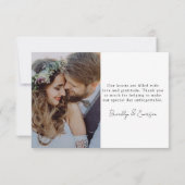 Foto Collage Liebe & Danke Hochzeit Dankeschön-Kar (Rückseite)