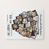 Foto Collage Liebe, die Sie heiraten Puzzle (Horizontal)