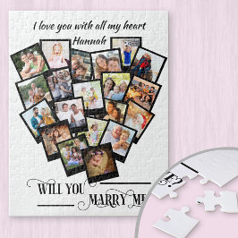 Foto Collage Liebe, die Sie heiraten Puzzle